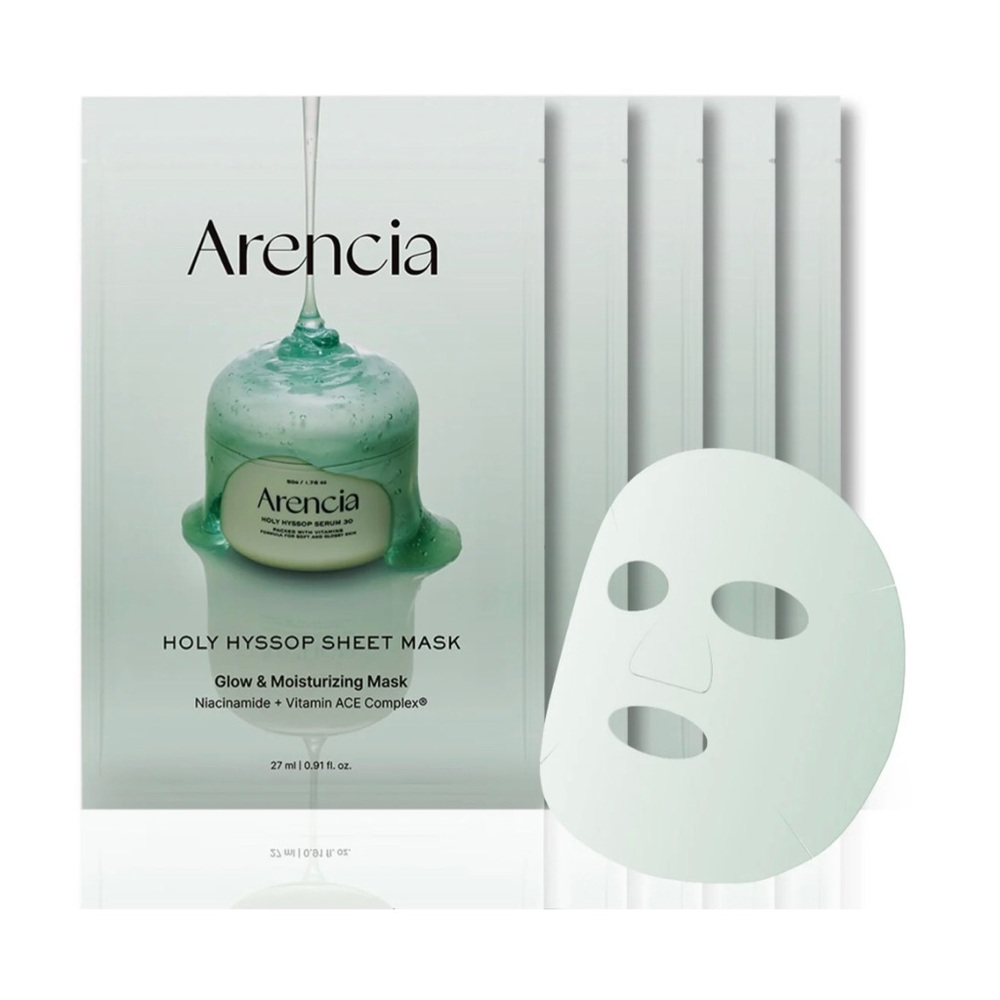 Holy Hyssop Glow & Moisturizing Sheet Mask – Green